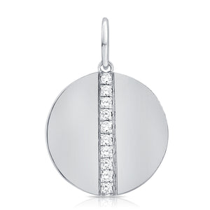 14k Gold & Diamond Circle Charm