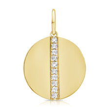 Load image into Gallery viewer, 14k Gold &amp; Diamond Circle Charm