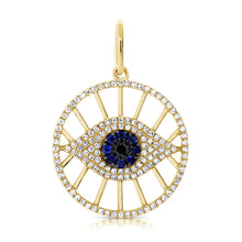 Load image into Gallery viewer, 14k Gold &amp; Diamond Evil Eye Charm