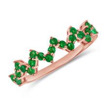Load image into Gallery viewer, 14k Gold &amp; Green Emerald Heartbeat Ring
