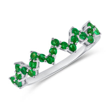 Load image into Gallery viewer, 14k Gold &amp; Green Emerald Heartbeat Ring