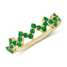 Load image into Gallery viewer, 14k Gold &amp; Green Emerald Heartbeat Ring