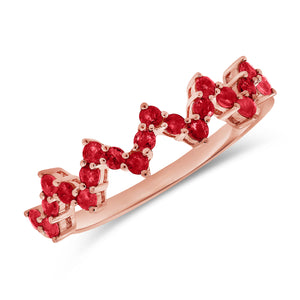 14k Gold & Ruby Heartbeat Ring