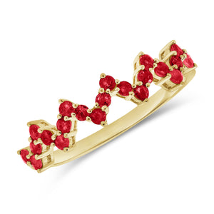 14k Gold & Ruby Heartbeat Ring