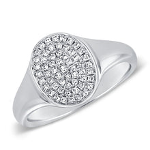 Load image into Gallery viewer, 14k Gold &amp; Diamond Oval Signet Ring