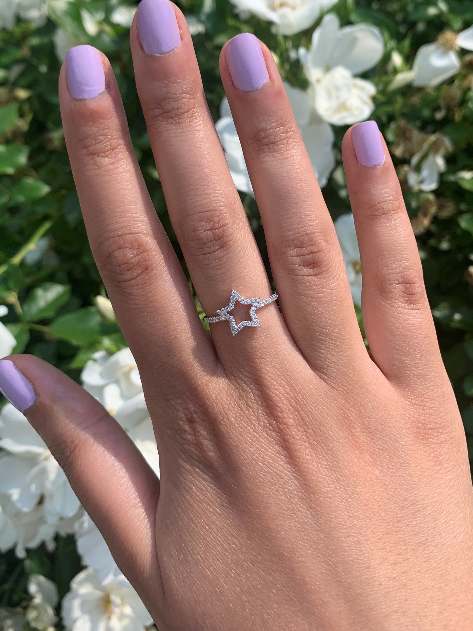 Celeste Diamond Star Open Spiral Ring – Miki and Jane