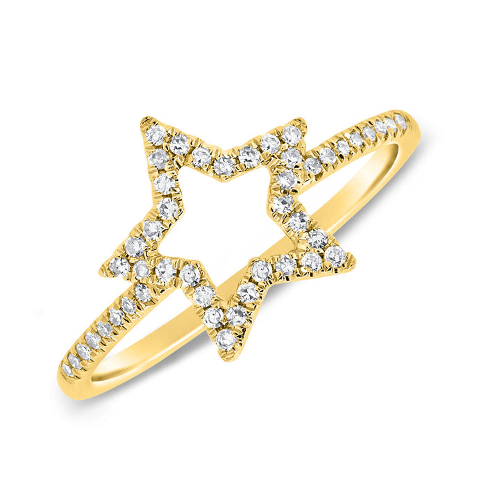 14k Gold & Diamond Double Flower Ring – Sabrina Design