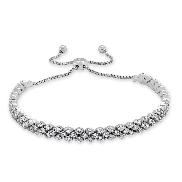 14k Gold & Diamond Bolo Bracelet