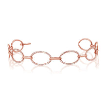 Load image into Gallery viewer, 14k Gold &amp; Diamond Link Bracelet