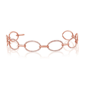 14k Gold & Diamond Link Bracelet