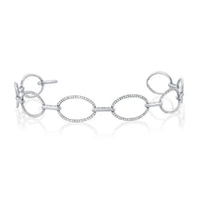 Load image into Gallery viewer, 14k Gold &amp; Diamond Link Bracelet