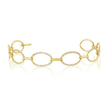 Load image into Gallery viewer, 14k Gold &amp; Diamond Link Bracelet