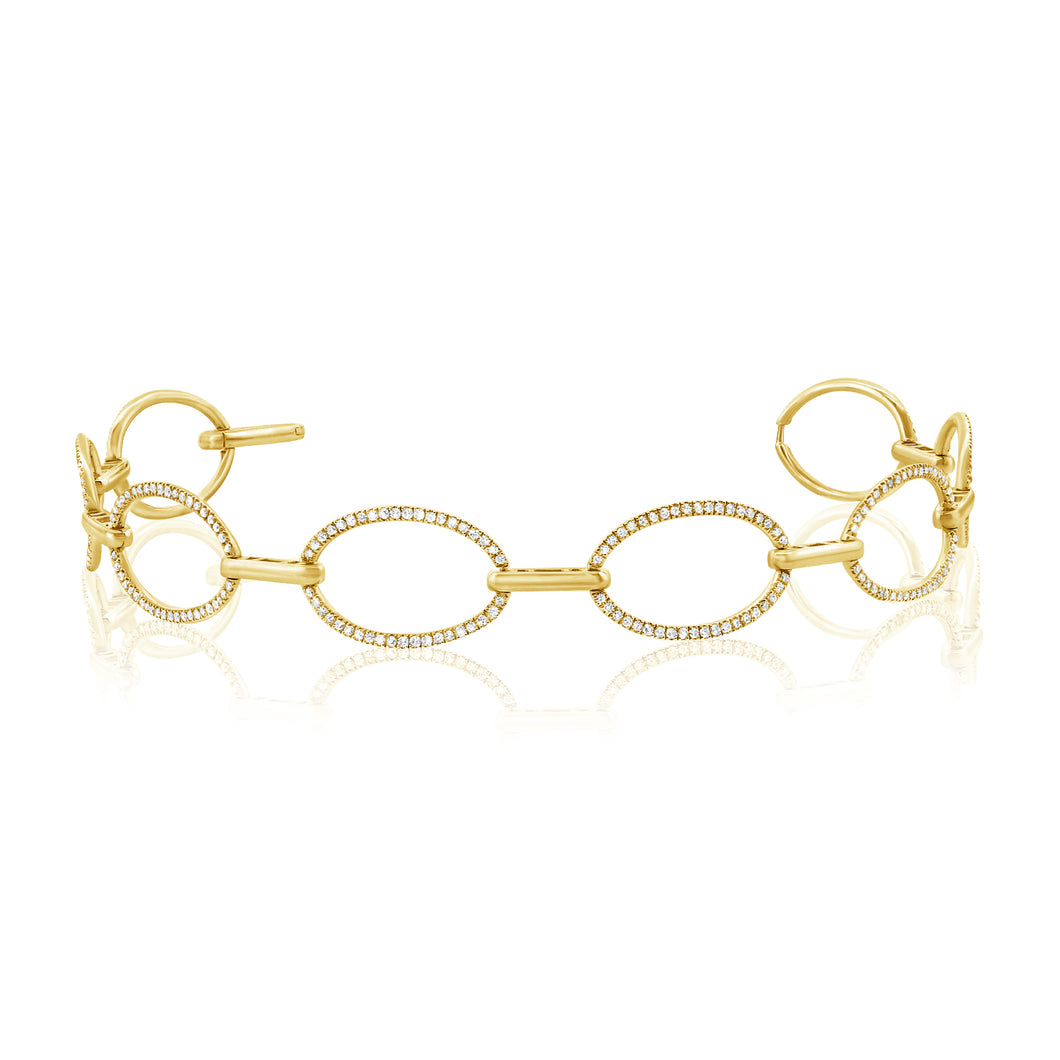 14k Gold & Diamond Link Bracelet