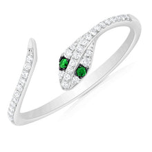 Load image into Gallery viewer, 14k Gold &amp; Diamond Snake Wrap Ring