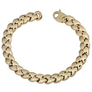 14k Gold Fancy Puffed Link Bracelet