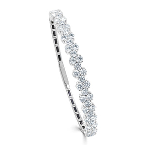 14k Gold & Diamond Flexible Bangle