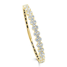 Load image into Gallery viewer, 14k Gold &amp; Diamond Flexible Bangle