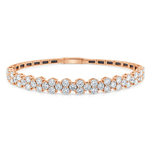 Load image into Gallery viewer, 14k Gold &amp; Diamond Flexible Bangle