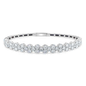 14k Gold & Diamond Flexible Bangle