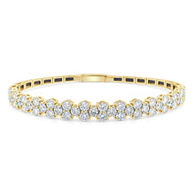 Load image into Gallery viewer, 14k Gold &amp; Diamond Flexible Bangle