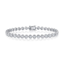 Load image into Gallery viewer, 14k Gold Bezel Diamond Tennis Bracelet