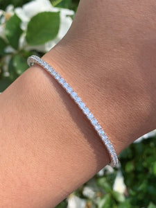 14k Gold & Diamond Flexible Bangle