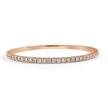 Load image into Gallery viewer, 14k Gold &amp; Diamond Flexible Bangle