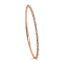 Load image into Gallery viewer, 14k Gold &amp; Diamond Flexible Bangle