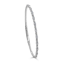 Load image into Gallery viewer, 14k Gold &amp; Diamond Flexible Bangle
