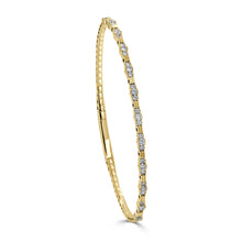 Load image into Gallery viewer, 14k Gold &amp; Diamond Flexible Bangle
