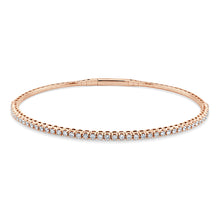 Load image into Gallery viewer, 14k Gold &amp; Diamond Flexible Bangle