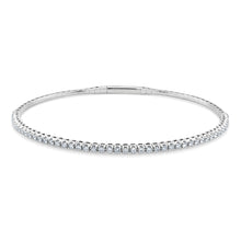 Load image into Gallery viewer, 14k Gold &amp; Diamond Flexible Bangle