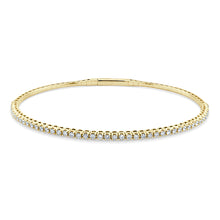 Load image into Gallery viewer, 14k Gold &amp; Diamond Flexible Bangle