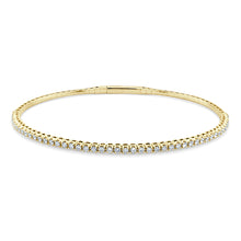 Load image into Gallery viewer, 14k Gold &amp; Diamond Flexible Bangle