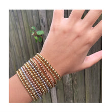Load image into Gallery viewer, 18k Gold Beaded Stretch Bracelet