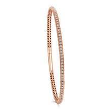 Load image into Gallery viewer, 14K Gold &amp; Diamond Flexible Bangle