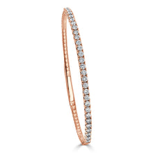 Load image into Gallery viewer, 14k Gold &amp; Diamond Flexible Bangle