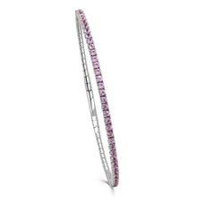 Load image into Gallery viewer, 14K Gold &amp; Pink Sapphire Flexible Bangle