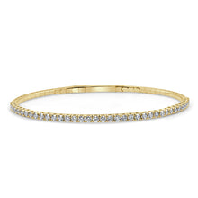 Load image into Gallery viewer, 14k Gold &amp; Diamond Flexible Bangle