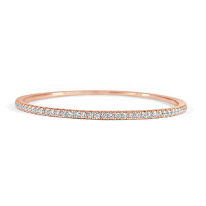 14k Gold & Diamond Bangle