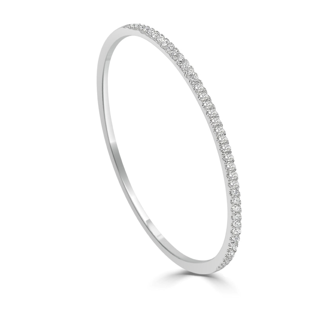14k Gold & Diamond Bangle