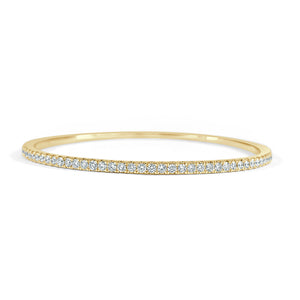 14k Gold & Diamond Bangle