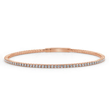 Load image into Gallery viewer, 14k Gold &amp; Diamond Flexible Bangle