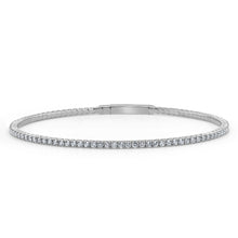 Load image into Gallery viewer, 14k Gold &amp; Diamond Flexible Bangle