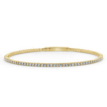 Load image into Gallery viewer, 14k Gold &amp; Diamond Flexible Bangle