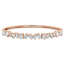Load image into Gallery viewer, 14k Gold &amp; Fancy-Shape Diamond Bangle