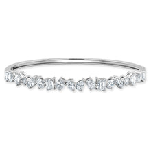 Load image into Gallery viewer, 14k Gold &amp; Fancy-Shape Diamond Bangle