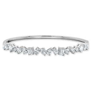 14k Gold & Fancy-Shape Diamond Bangle