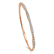 Load image into Gallery viewer, 14K Gold &amp; Diamond Flexible Bangle