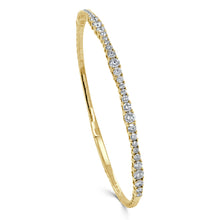 Load image into Gallery viewer, 14K Gold &amp; Diamond Flexible Bangle